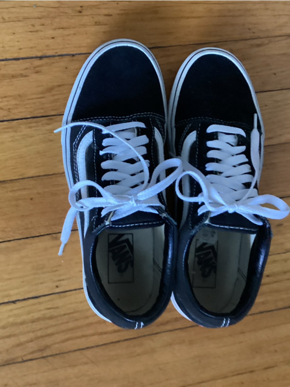 Vans Black and White Classic Low-Top Sneakers